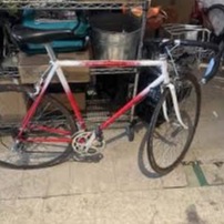 Red and White Road Bike